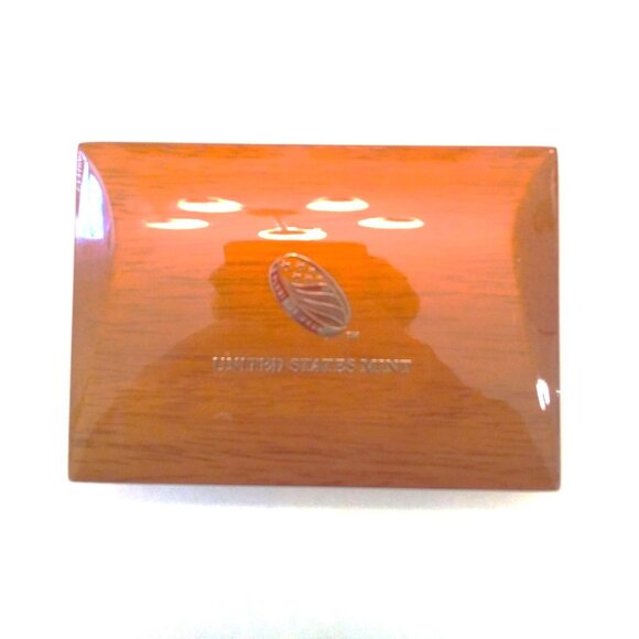 Empty US Mint Box Cognac Brown 💸 - Picture 1 of 3